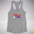 Believe Lesbian Labrys Pride Flag Jingle Bell Racerback Tank - Heather Grey